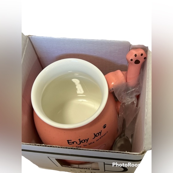 New Cat mug approx 10oz with Coaster and Mug Warmer - Picture 4 of 14